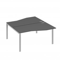 Рабочая станция столы Техно" каркас UNO (2х160) антрацит премиум / металлокаркас серый А4 С1 191 АР