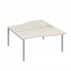 Рабочая станция столы Техно" каркас UNO (2х160) дуб / металлокаркас серый А4 С1 191 ДШ