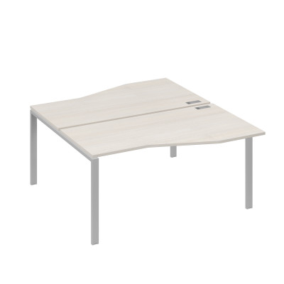 Рабочая станция столы Техно" каркас UNO (2х160) дуб / металлокаркас серый А4 С1 191 ДШ