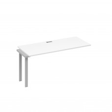 Секция стола 160 станции на каркасе TRE белый премиум / металлокаркас серый А4 С3 015-1 БП