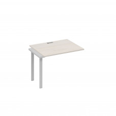 Секция 100 стола рабочей станции с каркасом UNO дуб / металлокаркас серый А4 С1 022-1 ДШ