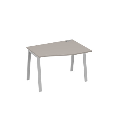 Стол правый "Техно" эргономичный на металлокаркасе TRE мокко премиум / металлокаркас серый А4 С3 062 МП
