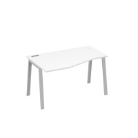 Стол эргономичный левый металлокаркас TRE "Техно" белый премиум / металлокаркас серый А4 С3 063 БП