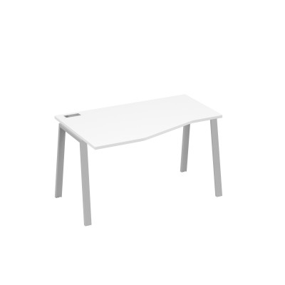 Стол эргономичный левый металлокаркас TRE "Техно" белый премиум / металлокаркас серый А4 С3 063 БП