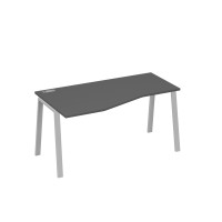 Стол эргономичный левый "Техно" на металлокаркасе TRE антрацит премиум / металлокаркас серый А4 С3 065 АР