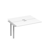 Секция рабочей станции 2х140 с металлокаркасом TRE белый премиум / металлокаркас серый А4 С3 171-1 БП