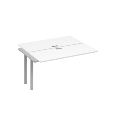 Секция рабочей станции 2х140 с металлокаркасом TRE белый премиум / металлокаркас серый А4 С3 171-1 БП