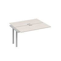 Секция стола рабочей станции на металлокаркасе UNO (2х140) дуб / металлокаркас серый А4 С1 171-1 ДШ