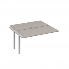 Секция стола рабочей станции на металлокаркасе TRE (2х140) мокко премиум / металлокаркас серый А4 С3 174-1 МП