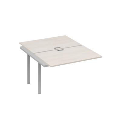 Секция стола станции на каркасе UNO 2х120 дуб / металлокаркас серый А4 С1 176-1 ДШ