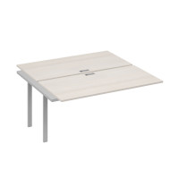 Секция стола рабочей станции на металлокаркасе TRE (2х160) дуб / металлокаркас серый А4 С3 178-1 ДШ