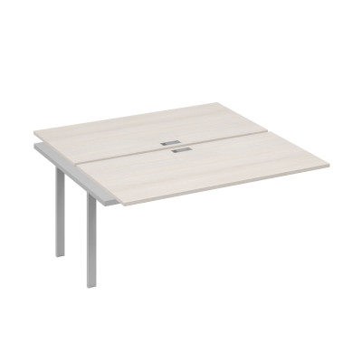 Секция стола рабочей станции на металлокаркасе TRE (2х160) дуб / металлокаркас серый А4 С3 178-1 ДШ