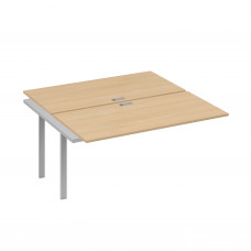 Секция стола рабочей станции 2х160 с металлокаркасом UNO натуральный дуб / металлокаркас серый А4 С1 178-1 НД
