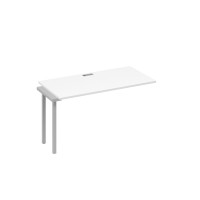 Секция стола 140 станции на опорах QUATTRO белый премиум / металлокаркас серый А4 С4 014-1 БП