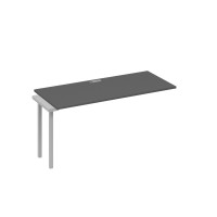 Секция стола рабочей станции 160 опоры QUATTRO антрацит премиум / металлокаркас серый А4 С4 015-1 АР