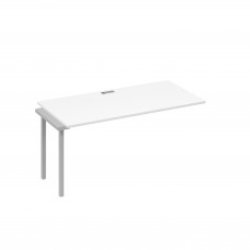 Секция стола станции с металлокаркасом DUE белый премиум / металлокаркас серый А4 С2 025-1 БП