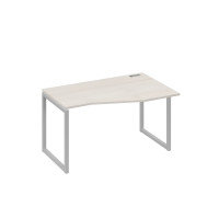 Стол правый "Техно" на металлокаркасе QUATTRO эргономичный дуб / металлокаркас серый А4 С4 064 ДШ