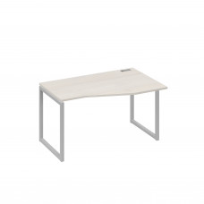 Стол правый "Техно" на металлокаркасе QUATTRO эргономичный дуб / металлокаркас серый А4 С4 064 ДШ