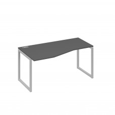 Стол эргономичный левый "Техно" на металлокаркасе QUATTRO антрацит премиум / металлокаркас серый А4 С4 065 АР