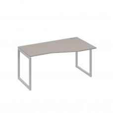 Стол на металлокаркасе QUATTRO эргономичный правый "Техно" мокко премиум / металлокаркас серый А4 С4 066 МП