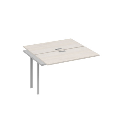 Секция стола рабочей станции на каркасе DUE (2х120) дуб / металлокаркас серый А4 С2 170-1 ДШ