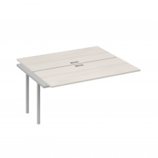 Секция стола рабочей станции на металлокаркасе DUE (2х160) дуб / металлокаркас серый А4 С2 175-1 ДШ
