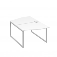 Рабочая станция каркас QUATTRO (2х120) столы Техно белый премиум / металлокаркас серый А4 С4 189 БП