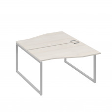 Рабочая станция столы (2х140) Техно каркас QUATTRO дуб / металлокаркас серый А4 С4 190 ДШ