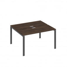 Рабочая станция на каркасе UNO столы 2х140 дуб ристретто/ металлокаркас антрацит А4 А1 171 ДР