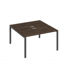 Рабочая станция на металлокаркасе UNO (2х140) дуб ристретто/ металлокаркас антрацит А4 А1 174 ДР