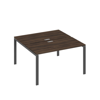 Рабочая станция на металлокаркасе UNO (2х140) дуб ристретто/ металлокаркас антрацит А4 А1 174 ДР