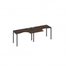 Рабочая станция столы Классика каркас DUE (2х120) дуб ристретто/ металлокаркас антрацит А4 А2 031-2 ДР