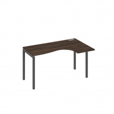 Стол правый "Классика" на металлокаркасе DUE эргономичный дуб ристретто/ металлокаркас антрацит А4 А2 034 ДР