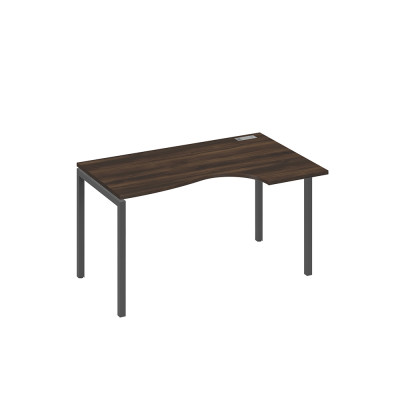 Стол на металлокаркасе DUE "Классика" эргономичный правый дуб ристретто/ металлокаркас антрацит А4 А2 044 ДР