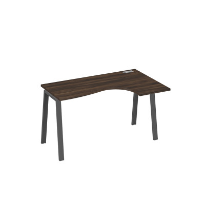 Стол эргономичный на металлокаркасе TRE правый "Классика" дуб ристретто/ металлокаркас антрацит А4 А3 034 ДР