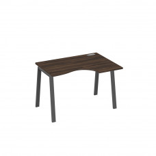 Стол на металлокаркасе TRE правый "Классика" эргономичный дуб ристретто/ металлокаркас антрацит А4 А3 042 ДР