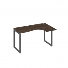 Стол металлокаркас QUATTRO эргономичный правый "Классика" дуб ристретто/ металлокаркас антрацит А4 А4 034 ДР