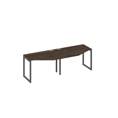 Рабочая станция (2х120) каркас QUATTRO столы Техно дуб ристретто/ металлокаркас антрацит А4 А4 051-2 ДР