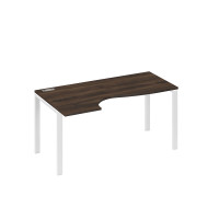 Стол эргономичный левый "Классика" на металлокаркасе UNO дуб ристретто/ металлокаркас белый А4 Б1 045 ДР