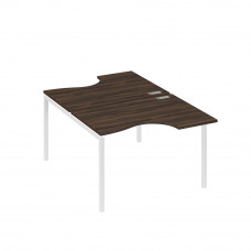 Рабочая станция каркас DUE столы (2х120) Классика дуб ристретто/ металлокаркас белый А4 Б2 183 ДР