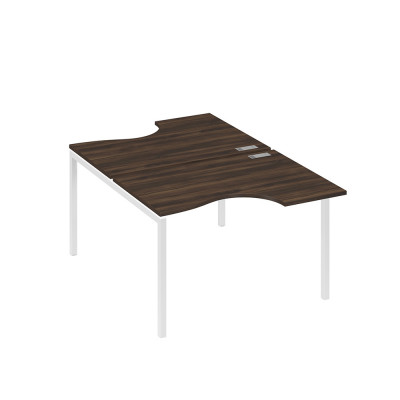 Рабочая станция каркас DUE столы (2х120) Классика дуб ристретто/ металлокаркас белый А4 Б2 183 ДР