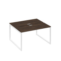 Станция (2х140) офисная с металлокаркасом QUATTRO дуб ристретто/ металлокаркас белый А4 Б4 171 ДР