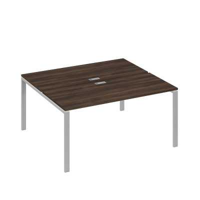 Рабочая станция на металлокаркасе UNO (2х160) дуб ристретто/ металлокаркас серый А4 С1 175 ДР