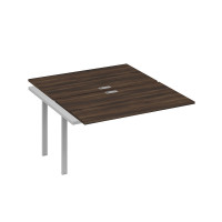 Секция стола рабочей станции 2х140 на каркасе UNO дуб ристретто/ металлокаркас серый А4 С1 177-1 ДР