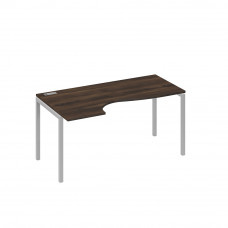 Стол эргономичный левый "Классика" на металлокаркасе DUE дуб ристретто/ металлокаркас серый А4 С2 045 ДР