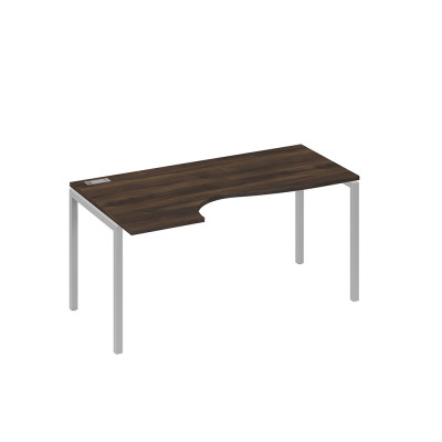 Стол эргономичный левый "Классика" на металлокаркасе DUE дуб ристретто/ металлокаркас серый А4 С2 045 ДР