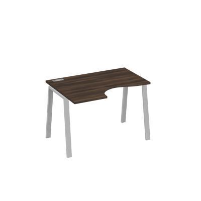 Стол "Классика" на металлокаркасе TRE левый эргономичный дуб ристретто/ металлокаркас серый А4 С3 041 ДР