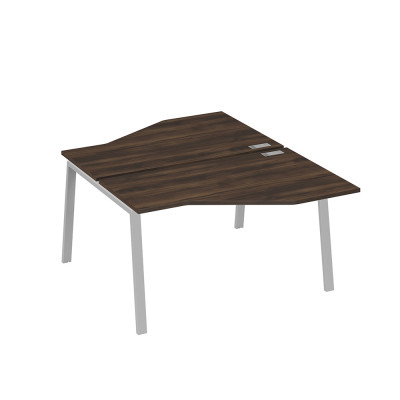 Рабочая станция (2х140) каркас TRE со столами Техно дуб ристретто/ металлокаркас серый А4 С3 187 ДР