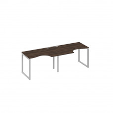 Рабочая станция столы Классика каркас QUATTRO (2х120) дуб ристретто/ металлокаркас серый А4 С4 041-2 ДР