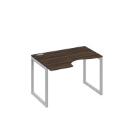 Стол "Классика" эргономичный на металлокаркасе QUATTRO левый дуб ристретто/ металлокаркас серый А4 С4 041 ДР